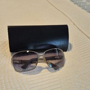 Fendi Silver and Black Women's Sunglasses